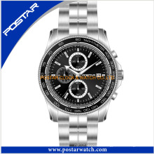 Montre chronographe en acier inoxydable pour hommes